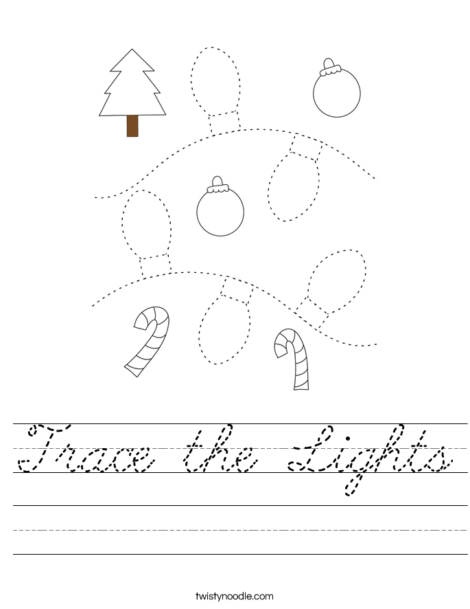 Trace the Lights Worksheet
