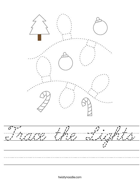 Trace the Lights Worksheet