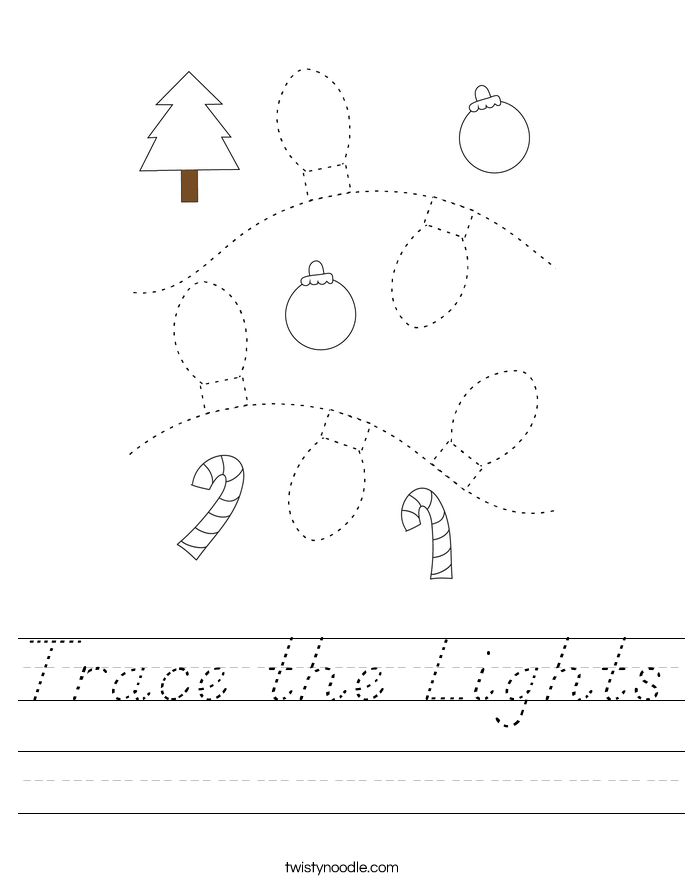 Trace the Lights Worksheet