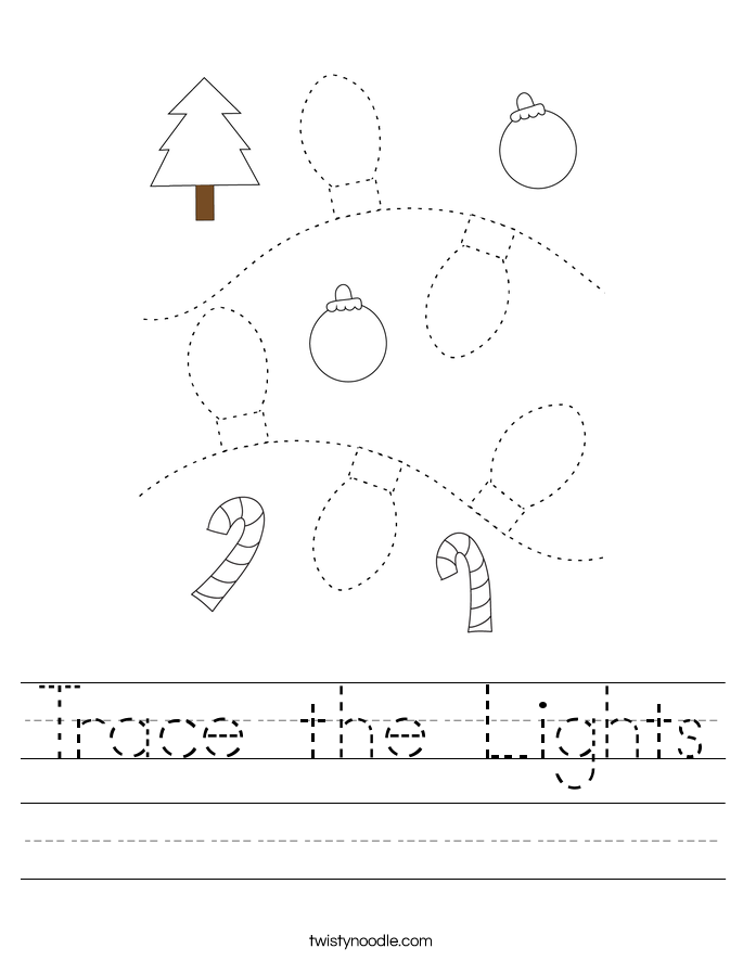 Trace the Lights Worksheet