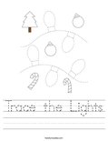 Trace the Lights Worksheet