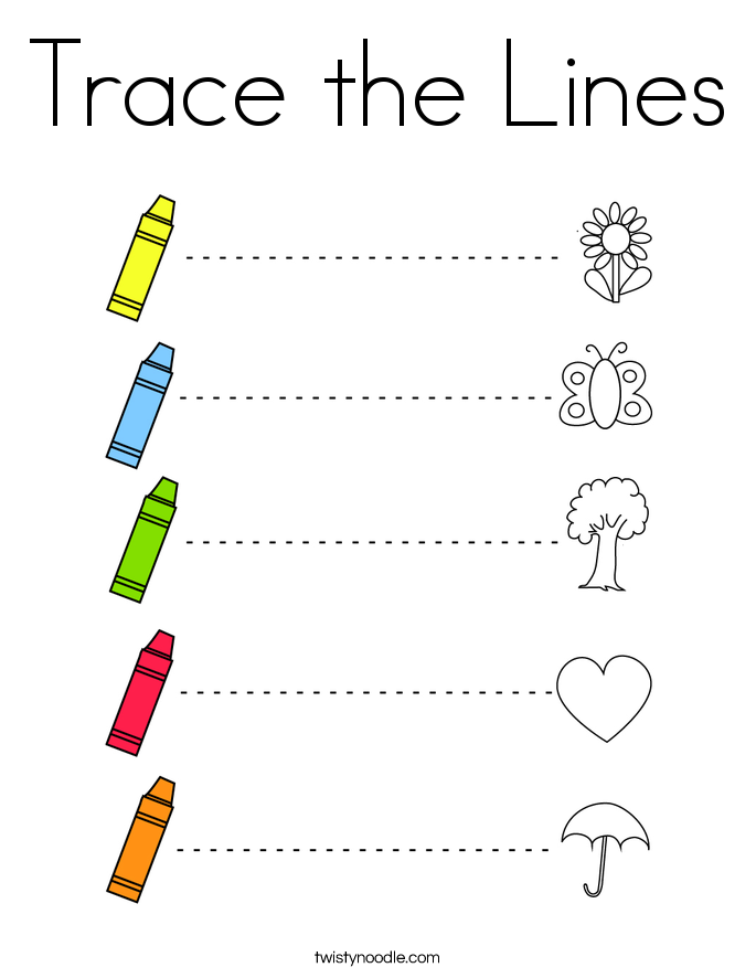 Trace the Lines Coloring Page