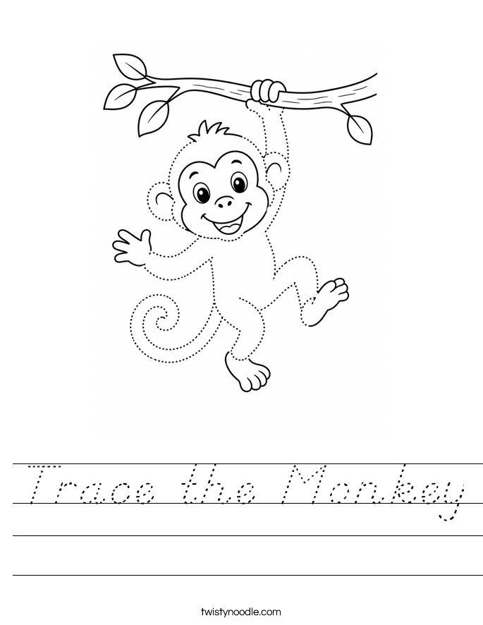 Trace the Monkey Worksheet