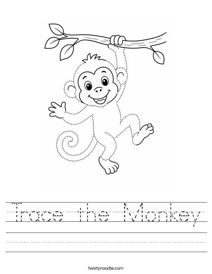 Trace the Monkey Worksheet