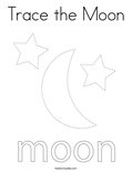 Trace the Moon Coloring Page