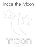 Trace the Moon Coloring Page