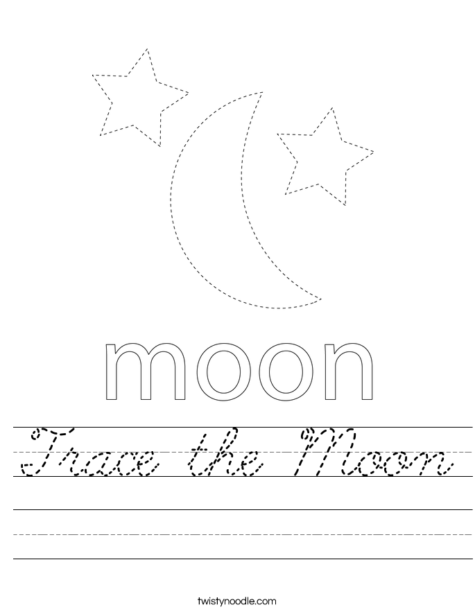 Trace the Moon Worksheet