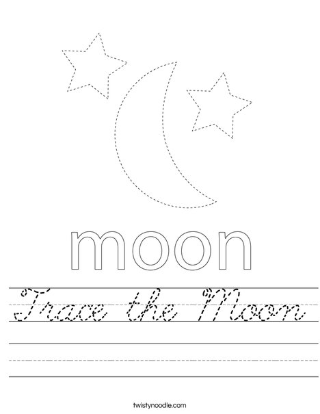 Trace the Moon Worksheet