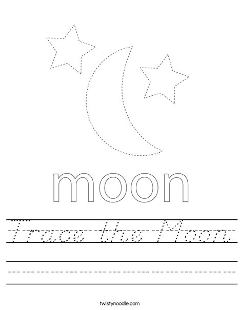 Trace the Moon Worksheet