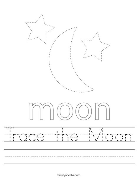 Trace the Moon Worksheet
