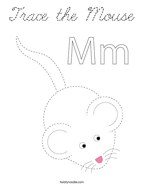 Trace the Mouse Coloring Page