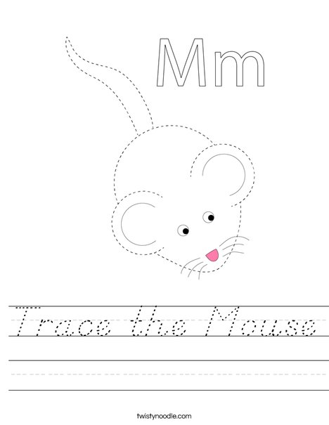 Trace the Mouse Worksheet