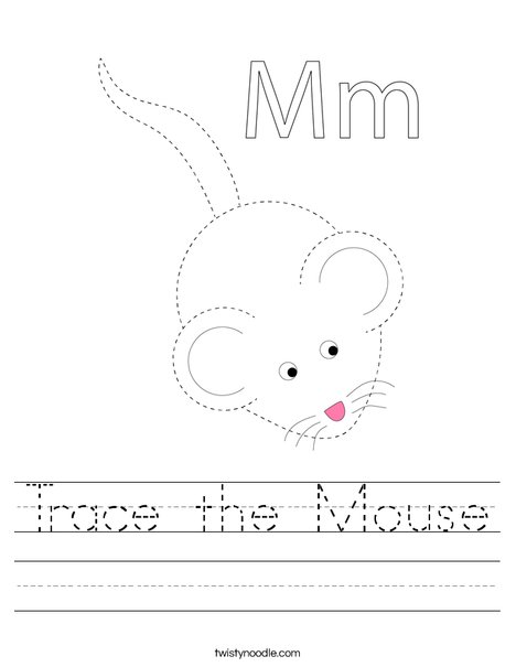 Trace the Mouse Worksheet