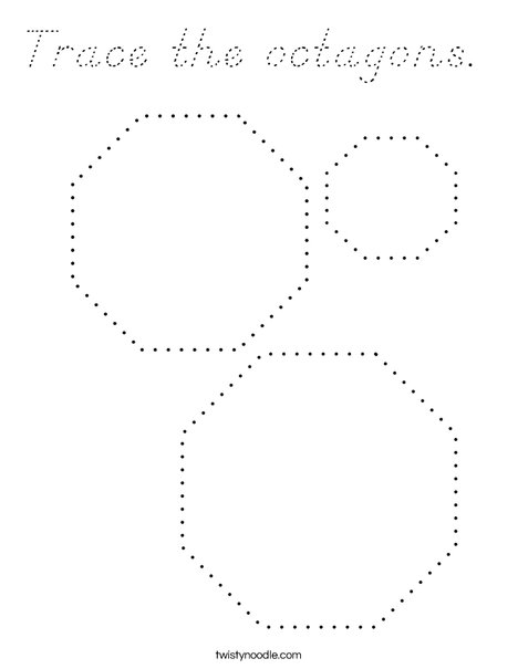 Trace the octagons. Coloring Page