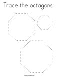 Trace the octagons.  Coloring Page