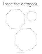 Trace the octagons  Coloring Page