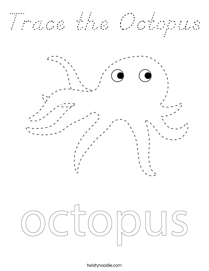 Trace the Octopus Coloring Page
