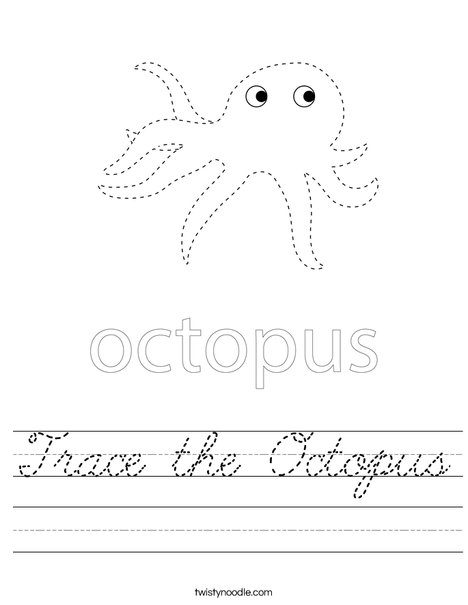 Trace the Octopus Worksheet