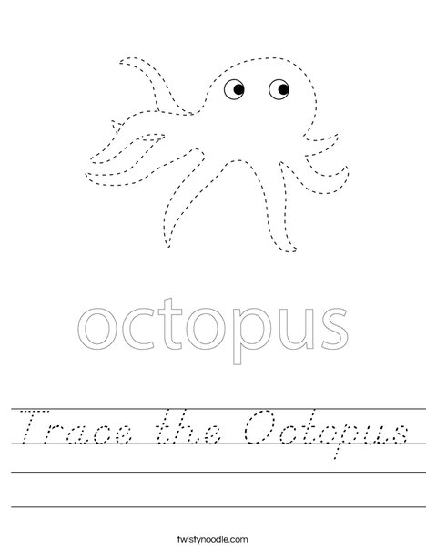 Trace the Octopus Worksheet