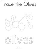Trace the Olives Coloring Page