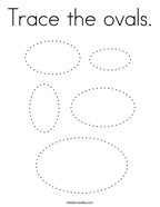 Trace the ovals Coloring Page