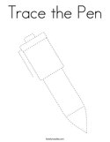 Trace the Pen Coloring Page