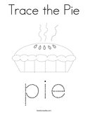 Trace the Pie Coloring Page
