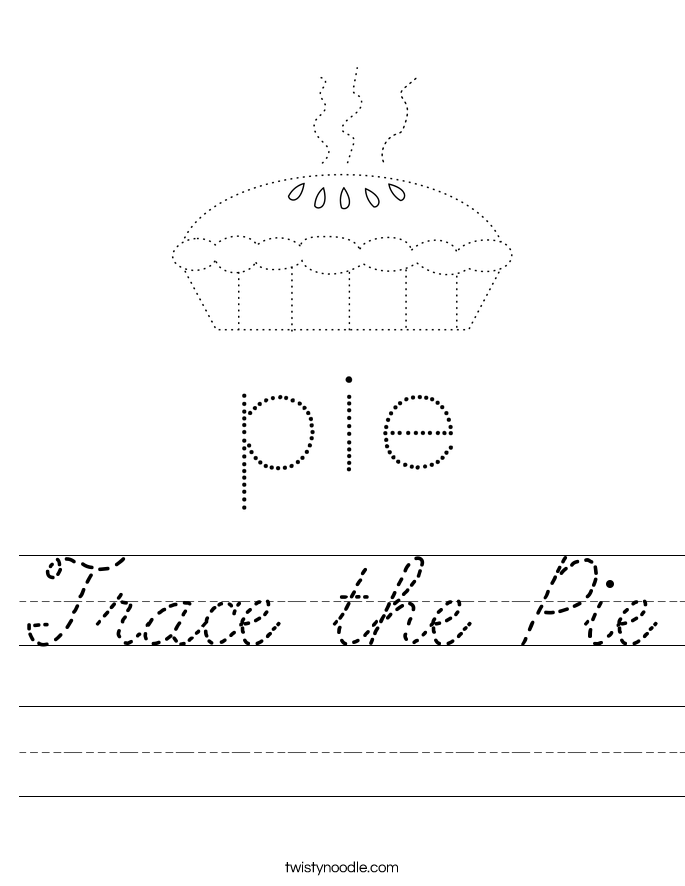 Trace the Pie Worksheet