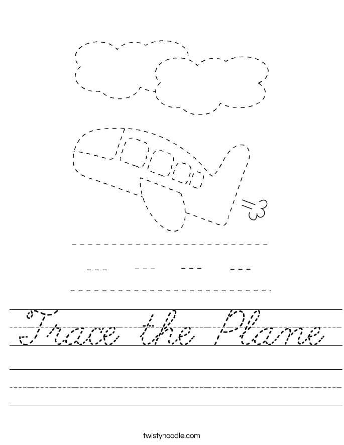Trace the Plane Worksheet
