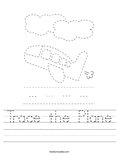 Trace the Plane Worksheet