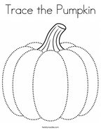 Trace the Pumpkin Coloring Page