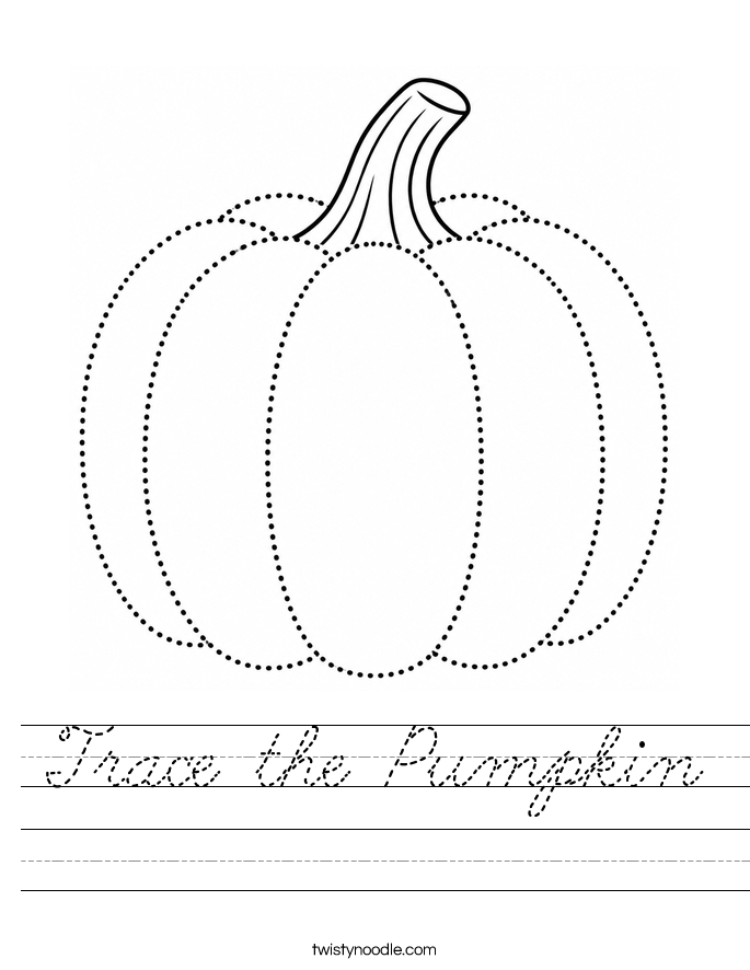 Trace the Pumpkin Worksheet