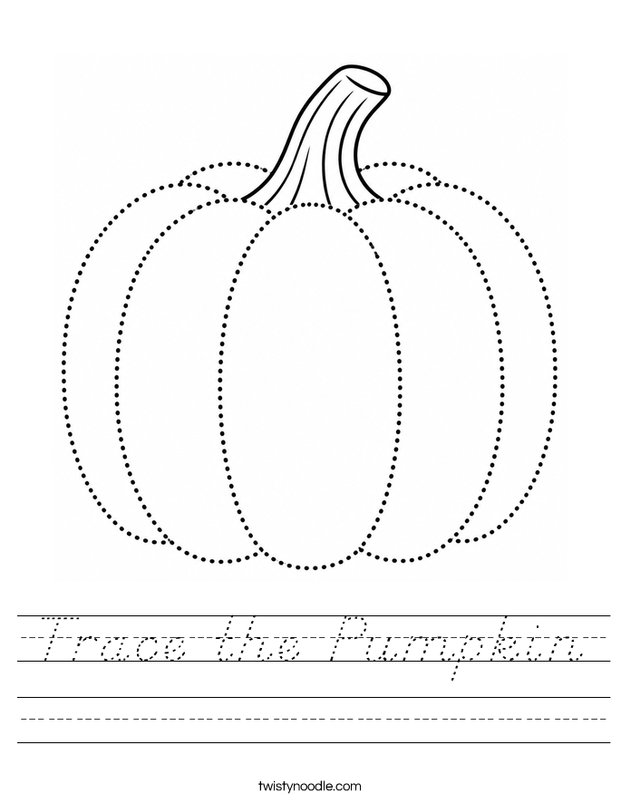 Trace the Pumpkin Worksheet