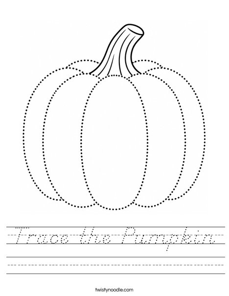 Trace the Pumpkin Worksheet