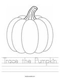 Trace the Pumpkin Worksheet