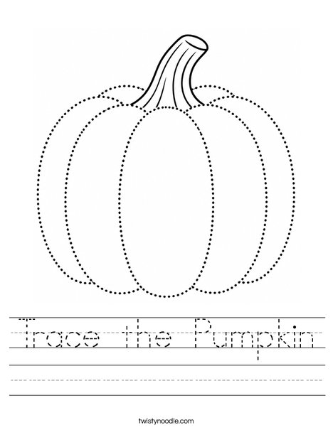 Trace the Pumpkin Worksheet