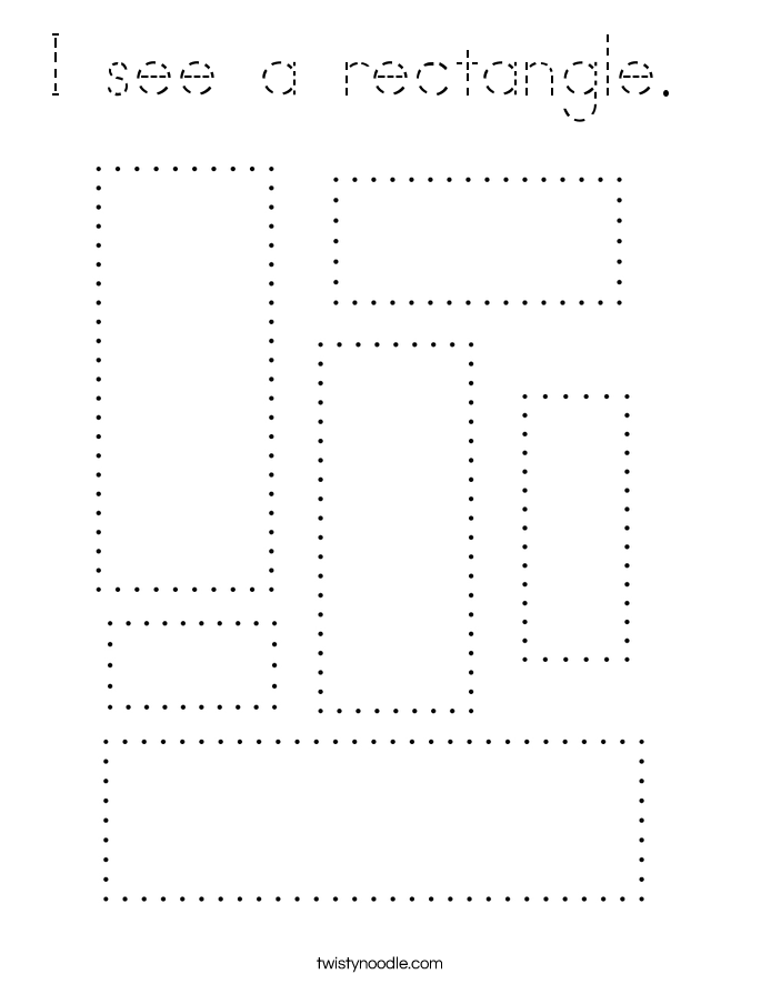 I see a rectangle.  Coloring Page