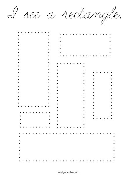 Trace the rectangles. Coloring Page