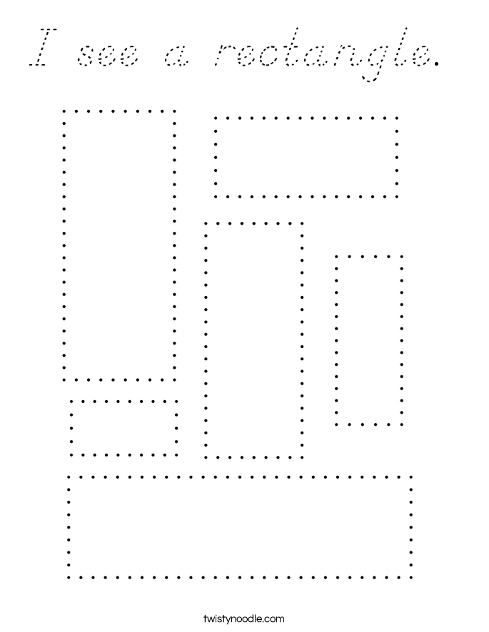 I see a rectangle.  Coloring Page