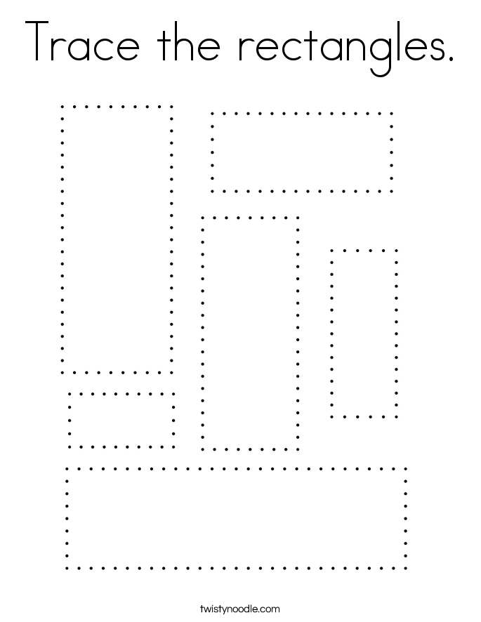 Trace the rectangles. Coloring Page