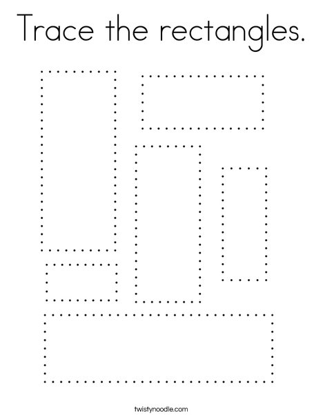 Trace the rectangles. Coloring Page