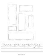 Trace the rectangles Handwriting Sheet