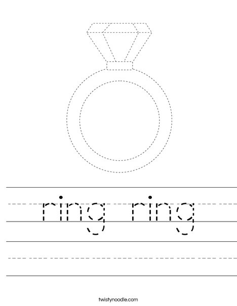 Trace the Ring Worksheet