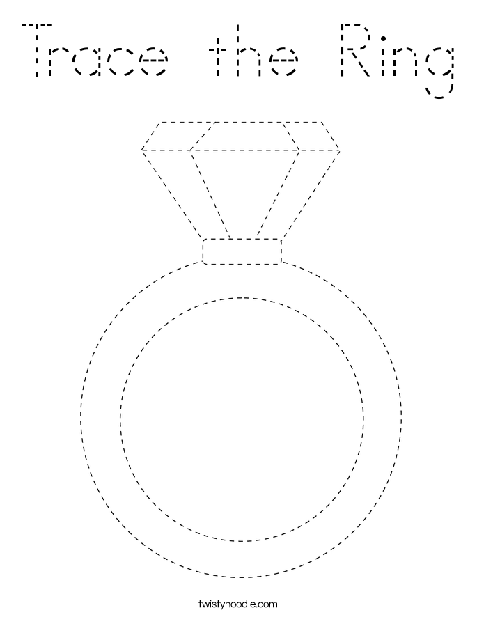 Trace the Ring Coloring Page