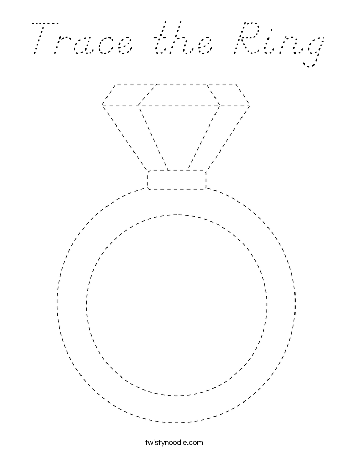 Trace the Ring Coloring Page