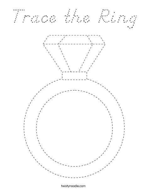 Trace the Ring Coloring Page