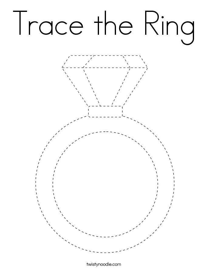 Trace the Ring Coloring Page