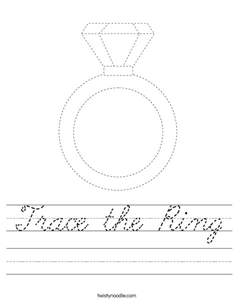 Trace the Ring Worksheet