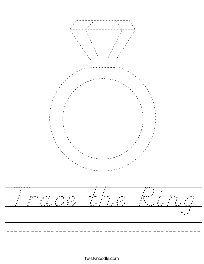 Trace the Ring Worksheet