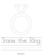 Trace the Ring Handwriting Sheet